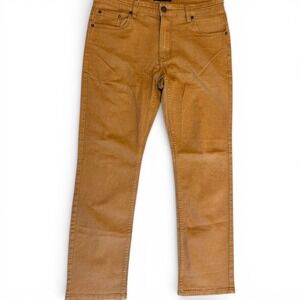 Victorious Mens Tan Corduroy Straight Leg Pants W34 L29‎